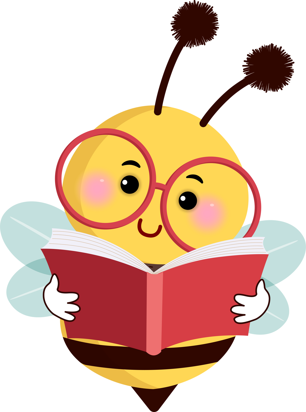 Bee Reading a Book